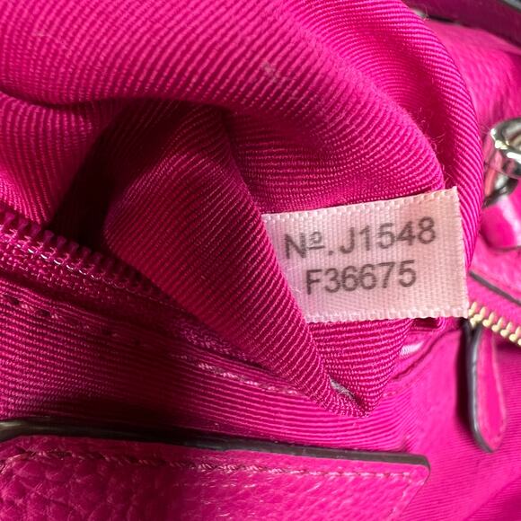 Coach F36675 Small Kelsey Satchel in pebble leather Berry colored - Picture 9 of 9